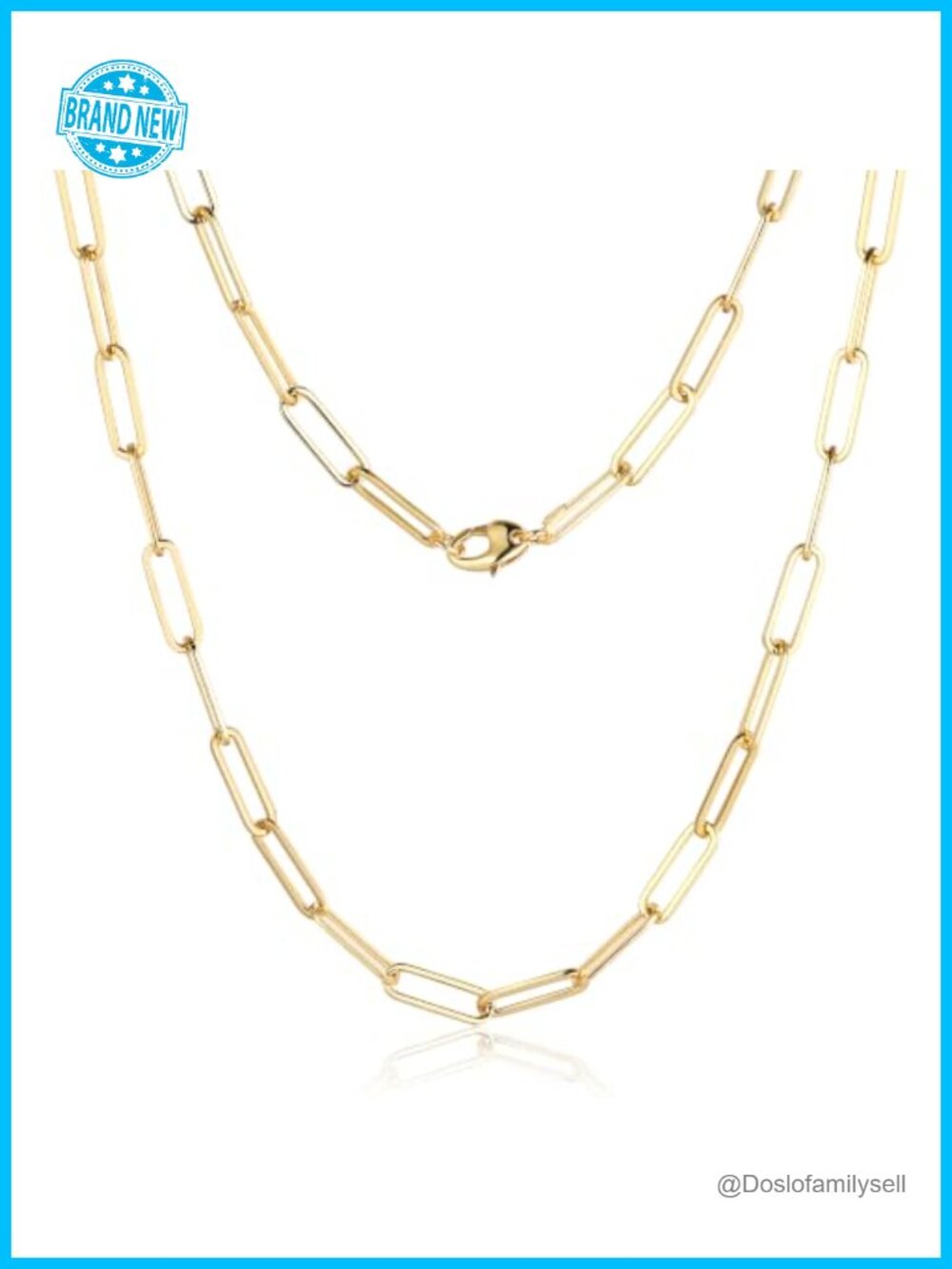 Paperclip Chain Necklace 14K Gold Filled Dainty Minimalist Layering